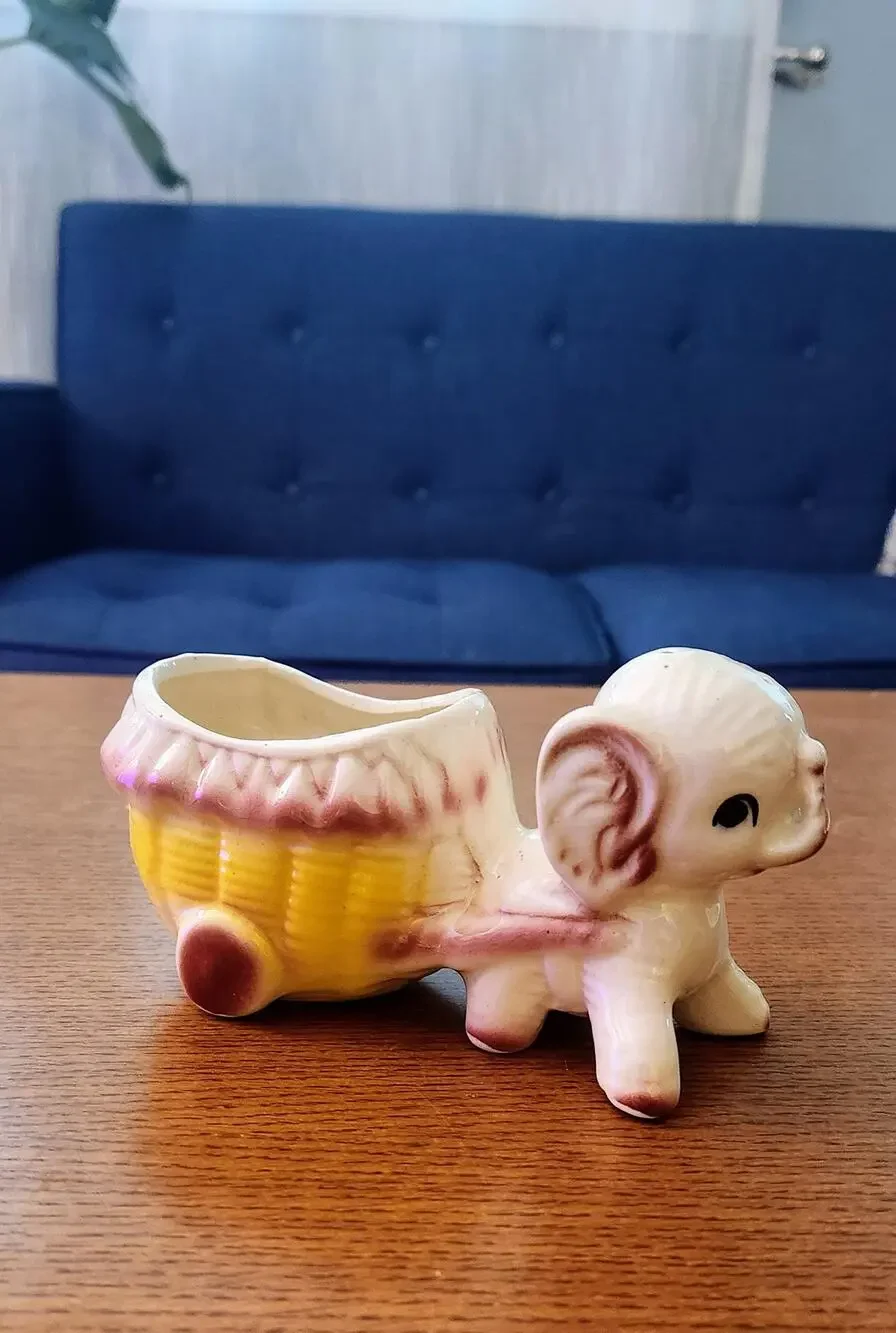 Baby Elephant Planter | Adorable | Nursery | Vintage